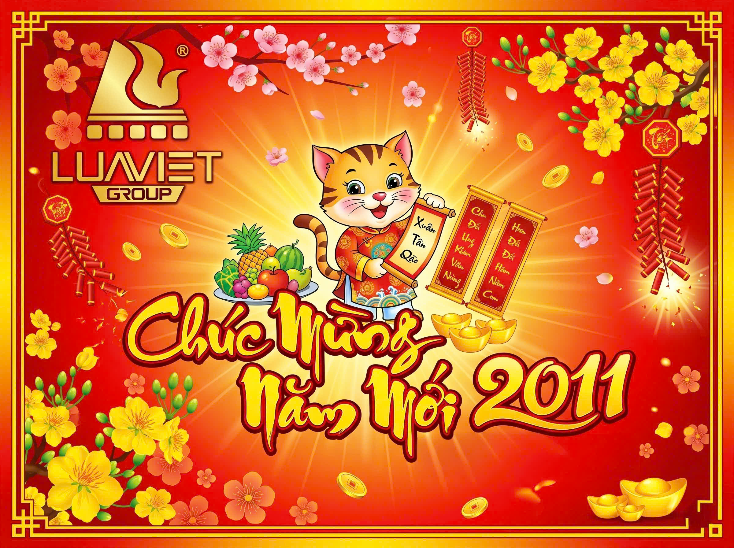 Thư cảm ơn và chúc mừng năm mới 2011