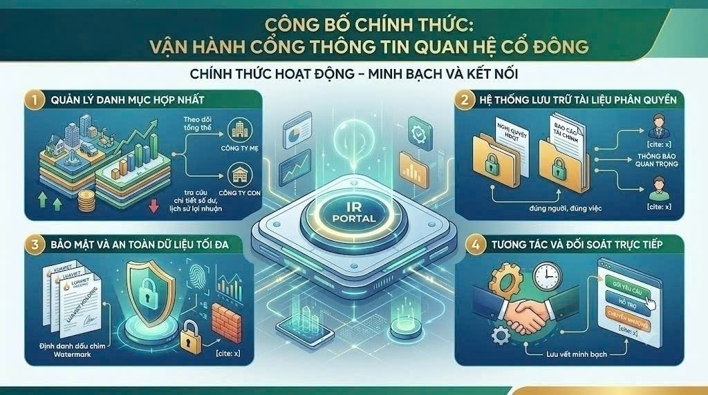 Thông báo vận hành cổng thông tin Quan hệ cổ đông